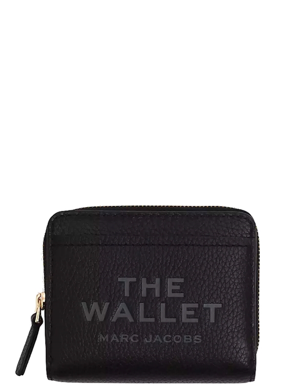 Marc Jacobs The Leather Mini Compact Wallet, Sort 